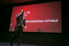 1. Nikolaj Nikitin welcomes the audience and the key note talkers to the first European Cut-Walk at Filmplus 2016  