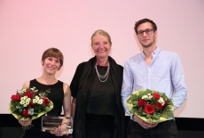 16. Gewinnerin des ARRI Media Foerderpreis Schnitt Anna Grenzfurthner, Angela Reedwisch - ARRI Media und Amaury Berger