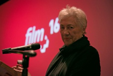 7. Regisseurin Helke Sander hielt die Laudatio auf Ursula Hoef, diesjaehrige Preistraegerin des Geissendoerfer Ehrenpreis Schnitt 2016 bei Filmplus